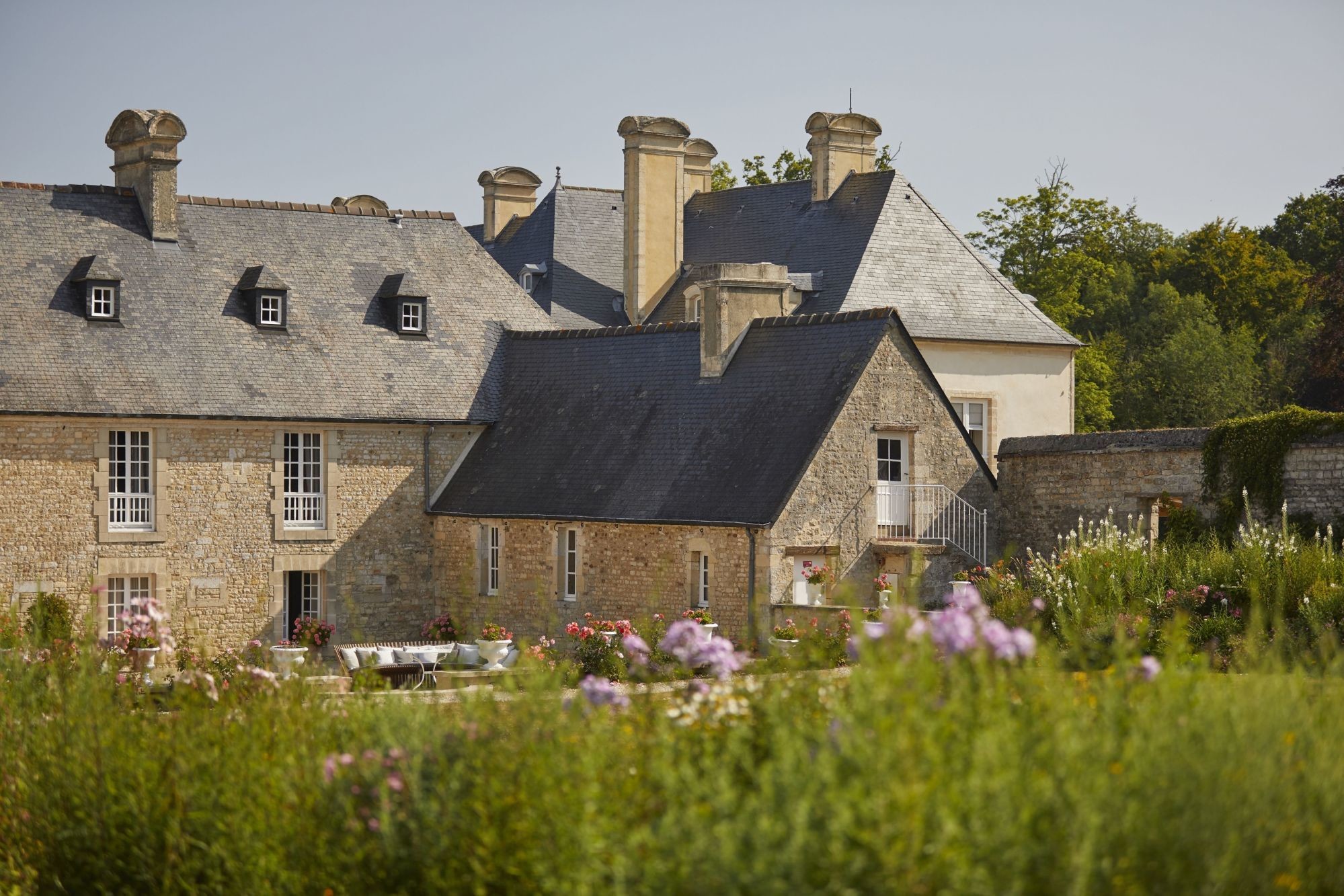 French Flair Normandy Château d Audrieu garden side