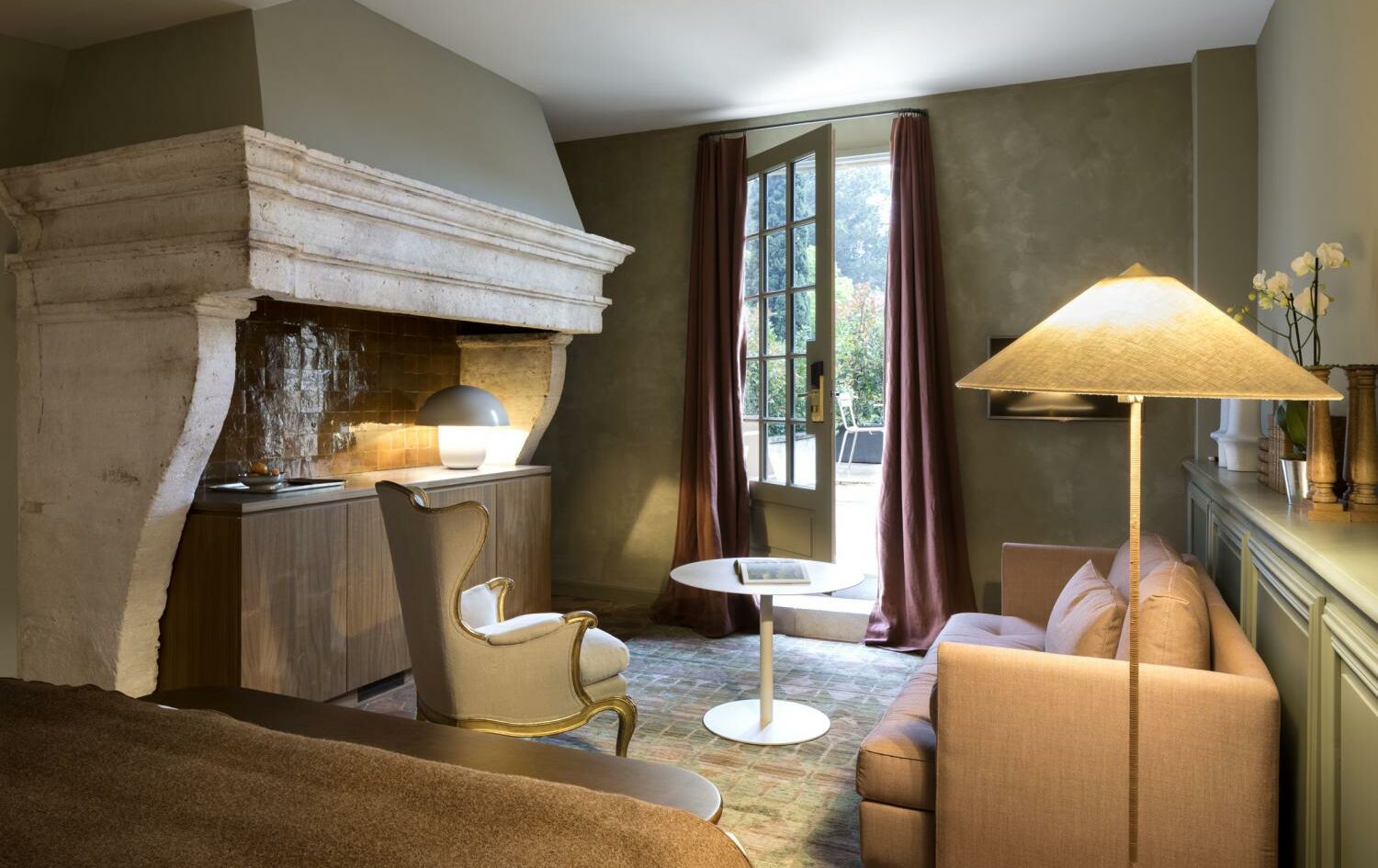 French Flair Provence and the French Riviera Baumaniere bedroom living room